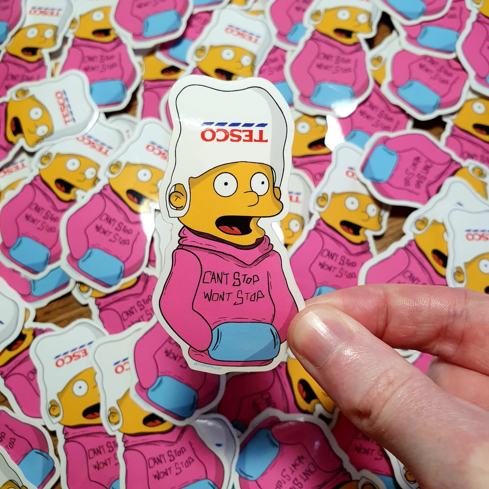 Image of Ralph Wiggum Sticker.