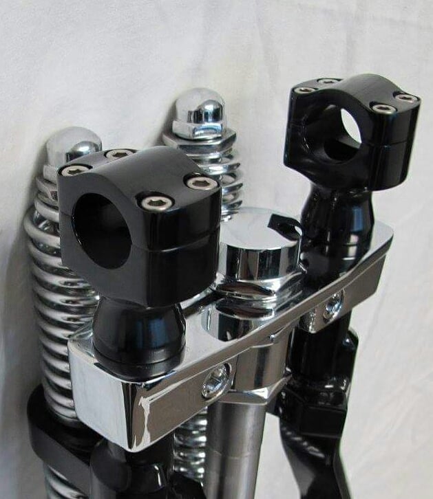 thumbnail image 2 of 1" 25MM Motorcycle Handlebar Riser Clamp, 38mm Height Provide Suitable Seating Position For You, Handlebar Riser Compatible With Dyna, Shadow, Sportster, VTX, Vulcan, Bonneville, V-Star - Black 2 of 12