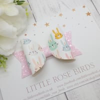 Image 1 of Some Bunnies Bow - Choice of Headband or Clip