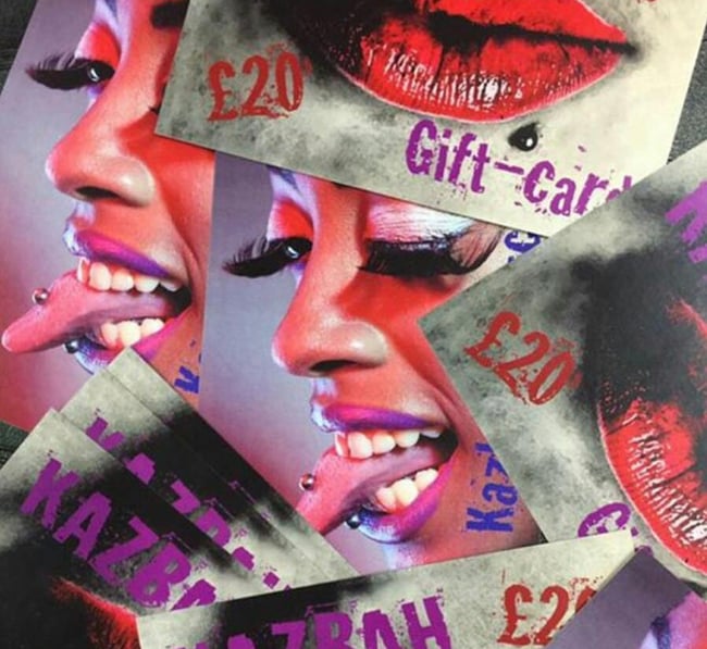 KAZBAH gift cards £5 £10 or £20