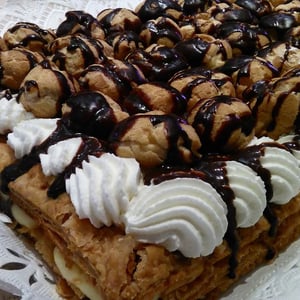 Image of BANDES DE PASTA DE FULL (profiteroles)