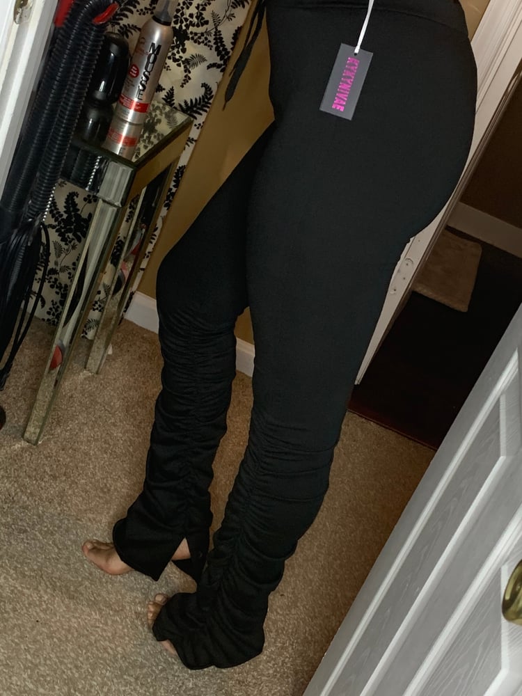 xs stacked sweatpants