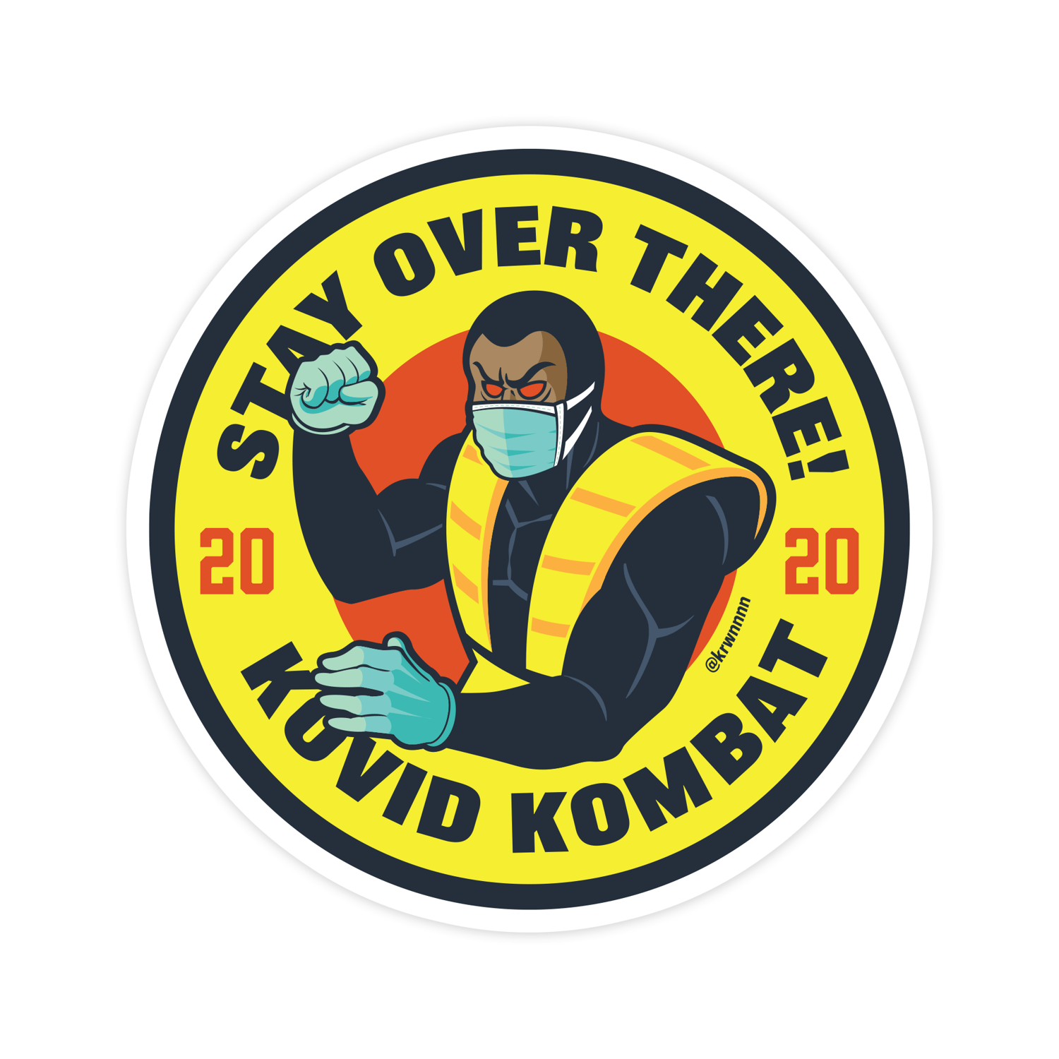 Image of Kovid Kombat Badge Sticker