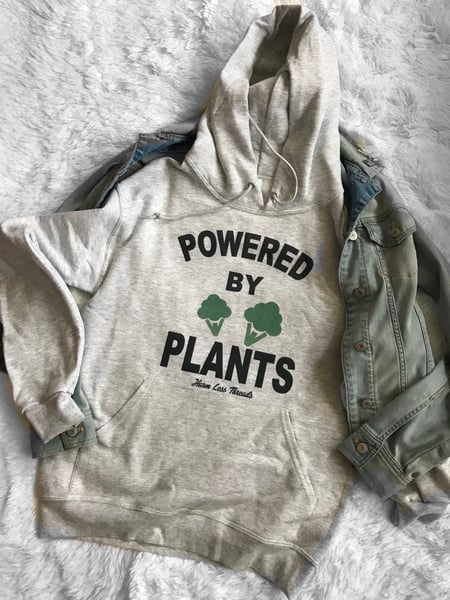 Image of Powered by plants unisex hoodie