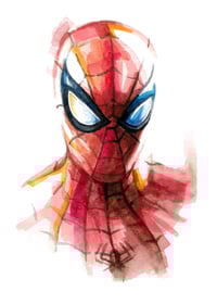 Image 1 of Spider-Man - Watercolor Painting