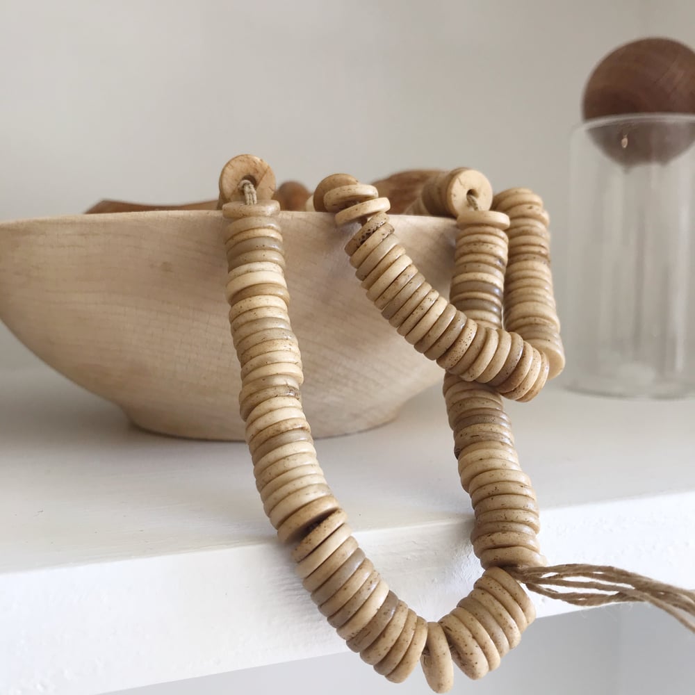 Image of Beads for your home - tan brown button 