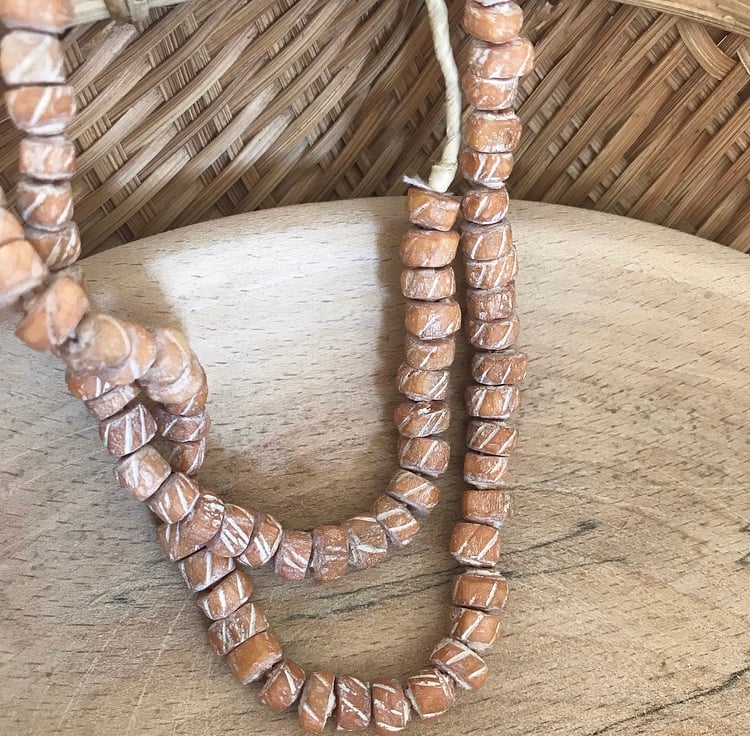 Image of Beads for your home - terra-cotta tan color