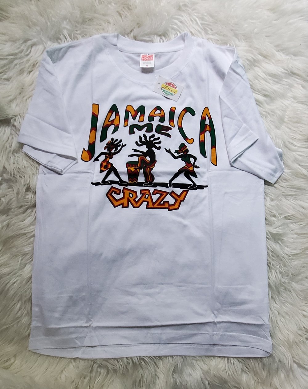 Jamaica me crazy white tee