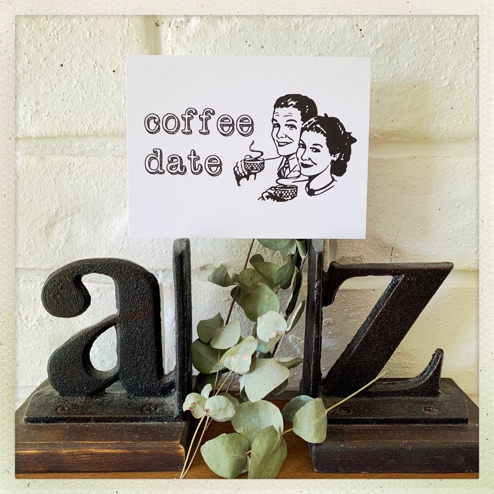 Image of coffee date postcard