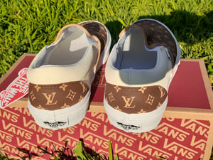 Custom Slip On Vans (Brown)