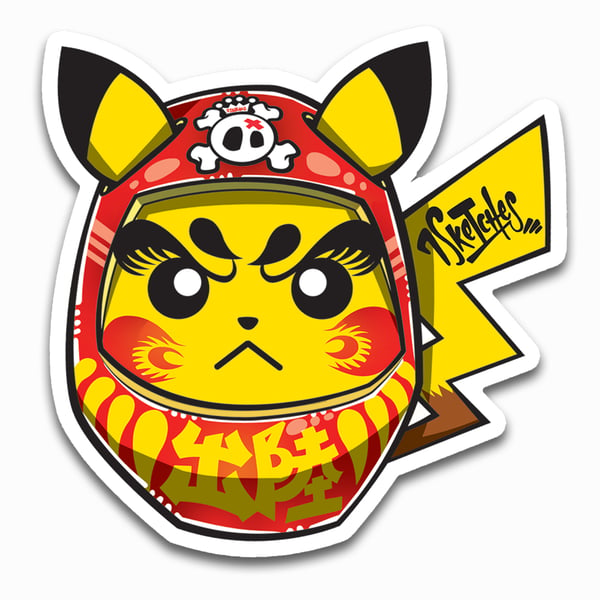 Image of Daruma Pika Sticker