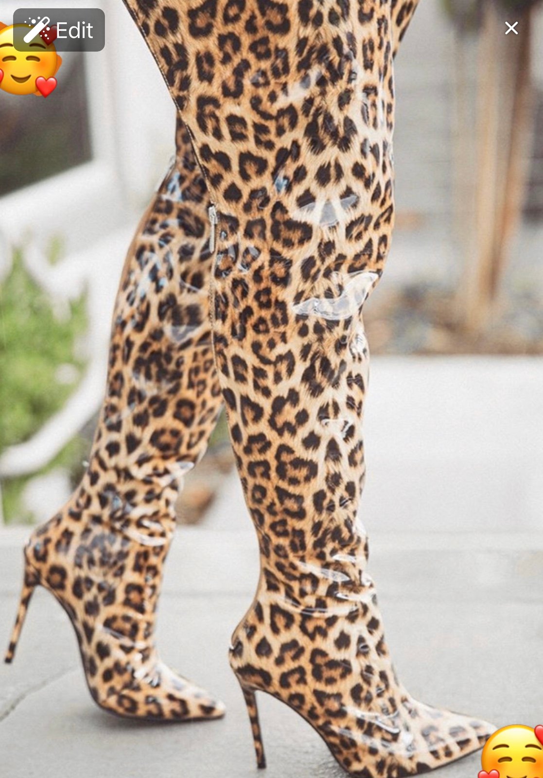 thigh high cheetah boots