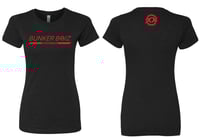Image 1 of Women's Black/Red Bunkerboiz Tee