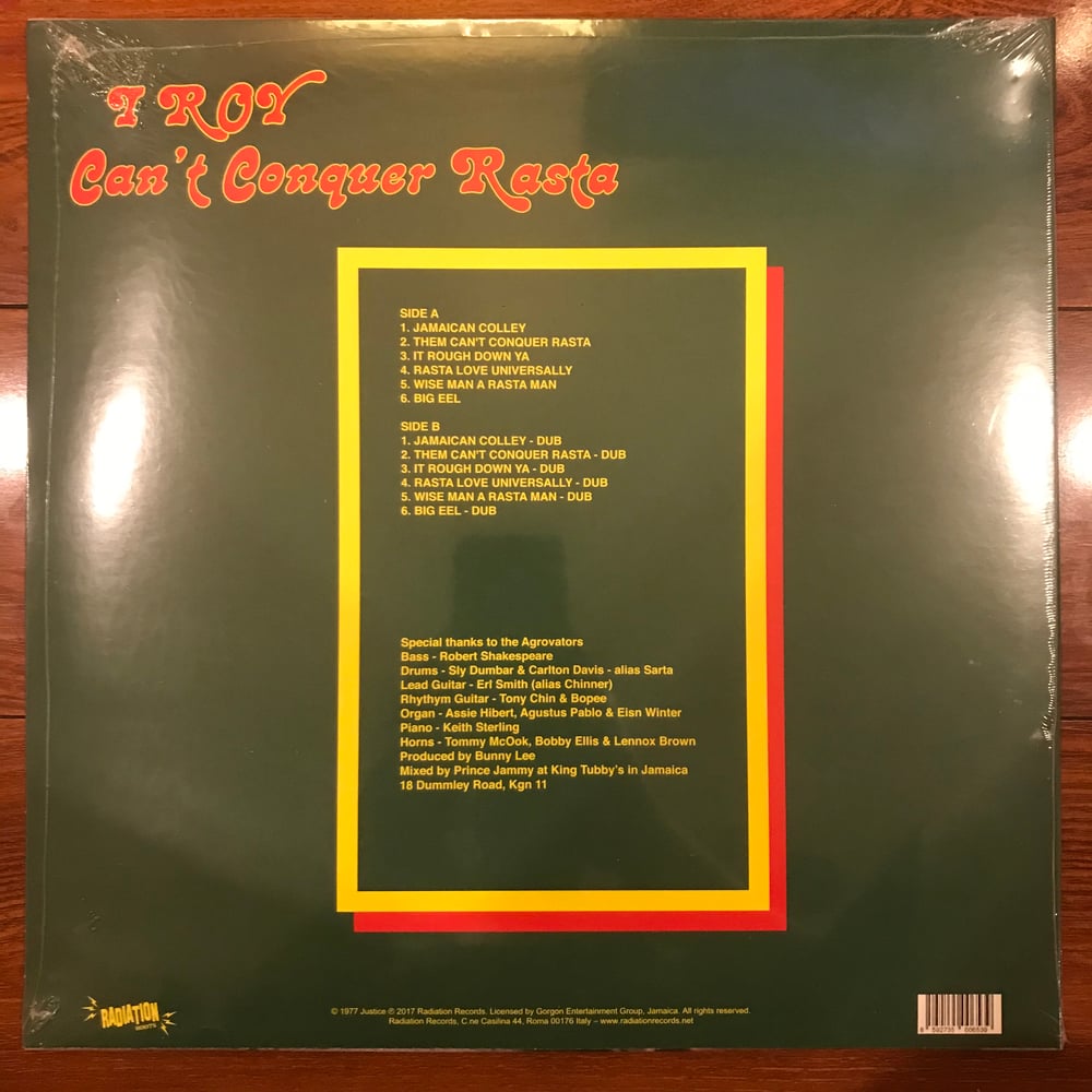 Image of I-Roy - Can’t Conquer Rasta Vinyl LP