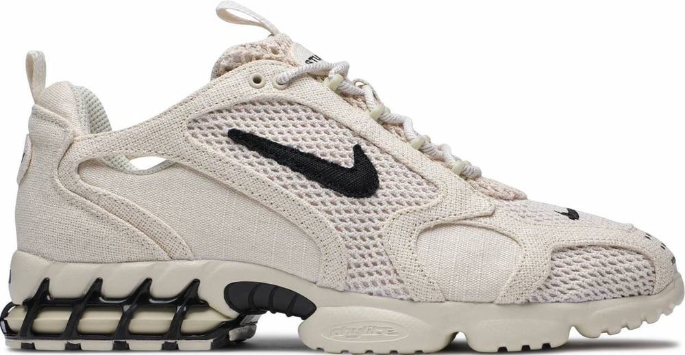 Image of Nike Air Zoom Stussy Spiridon Caged "Fossil" Sz 11.5