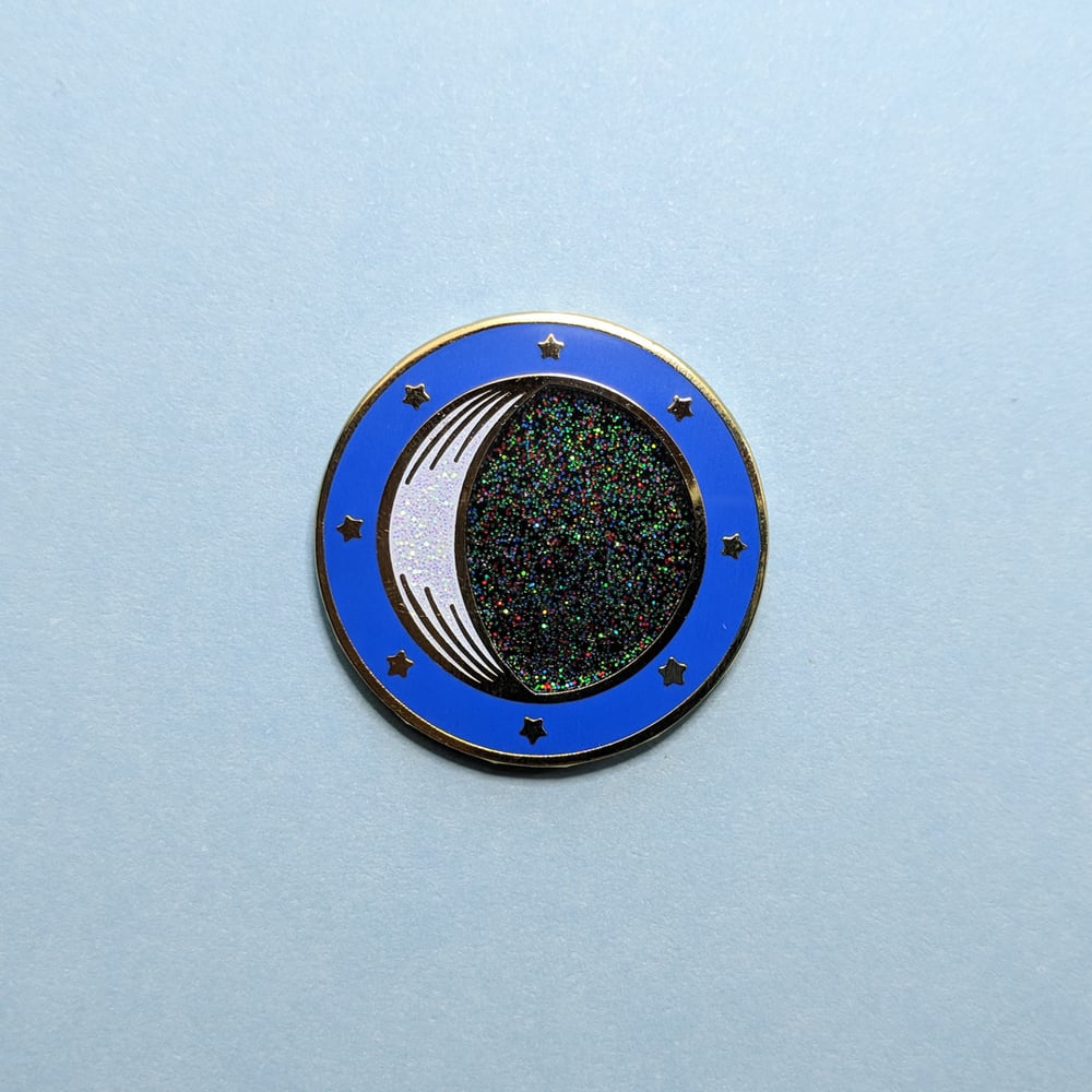 Image of Golden Crescent Moon Enamel Pin - Limited Edition