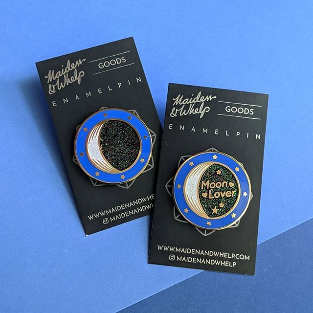 Image of Moon Lover Enamel Pin - Limited Edition