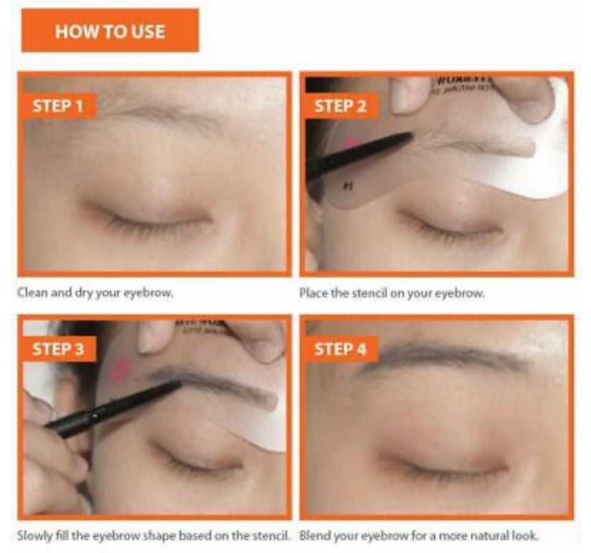 Image of 24pcs/set Charm Eyebrow Shaping Stencil Grooming Shaper Template Makeup Tool Kit