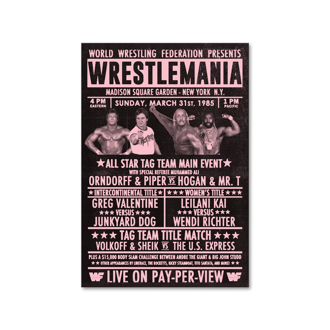 Image of WrestleMania I New York 1985 Various Colours