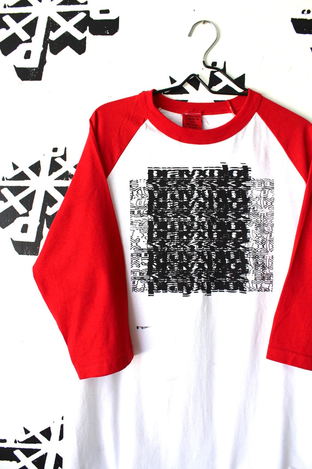 really the right channel raglan in red and white 