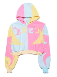 Image 1 of COTTON CANDY ZIP UP HOOD