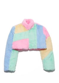 Image 1 of COTTON CANDY FUR JACKET