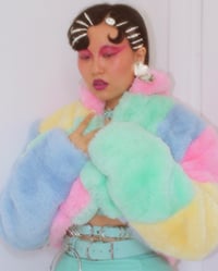Image 3 of COTTON CANDY FUR JACKET