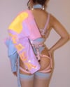 PASTEL FUCK OFF LEATHER JACKET