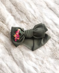 Image 2 of Rose Patch Oversized Bow 