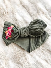 Image 1 of Rose Patch Oversized Bow 