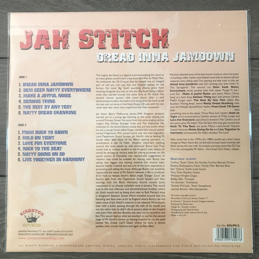 Image of Jah Stitch - Dread Inna Jamdown Vinyl LP