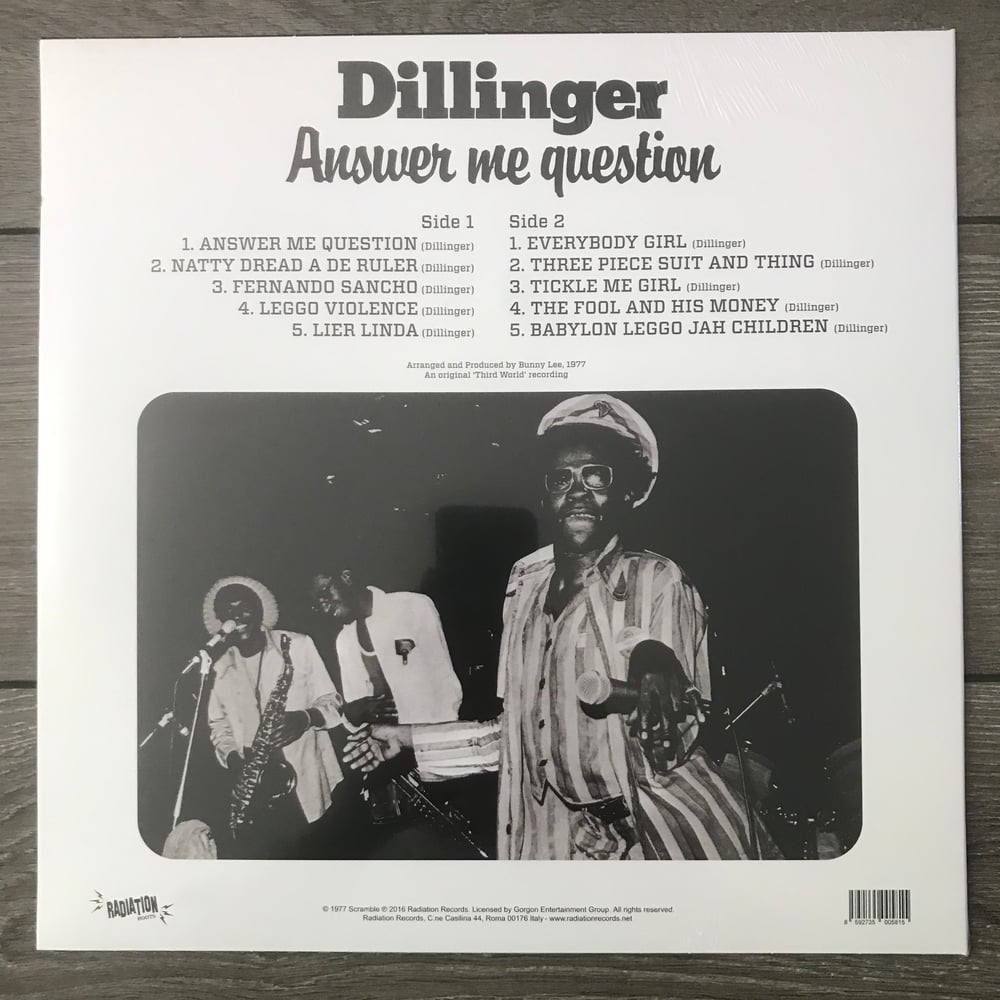 Image of Dillinger - Answer Me Question Vinyl LP