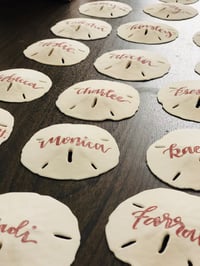 Image 2 of Sand Dollar Name Place Cards 