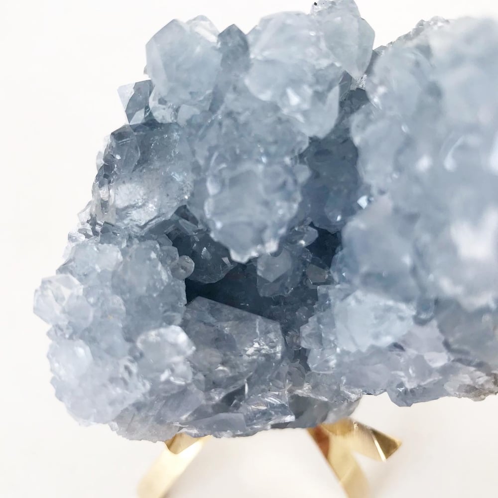 Image of Celestite no.02 + Brass Claw Stand