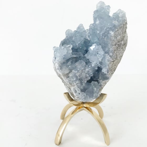 Image of Celestite no.02 + Brass Claw Stand