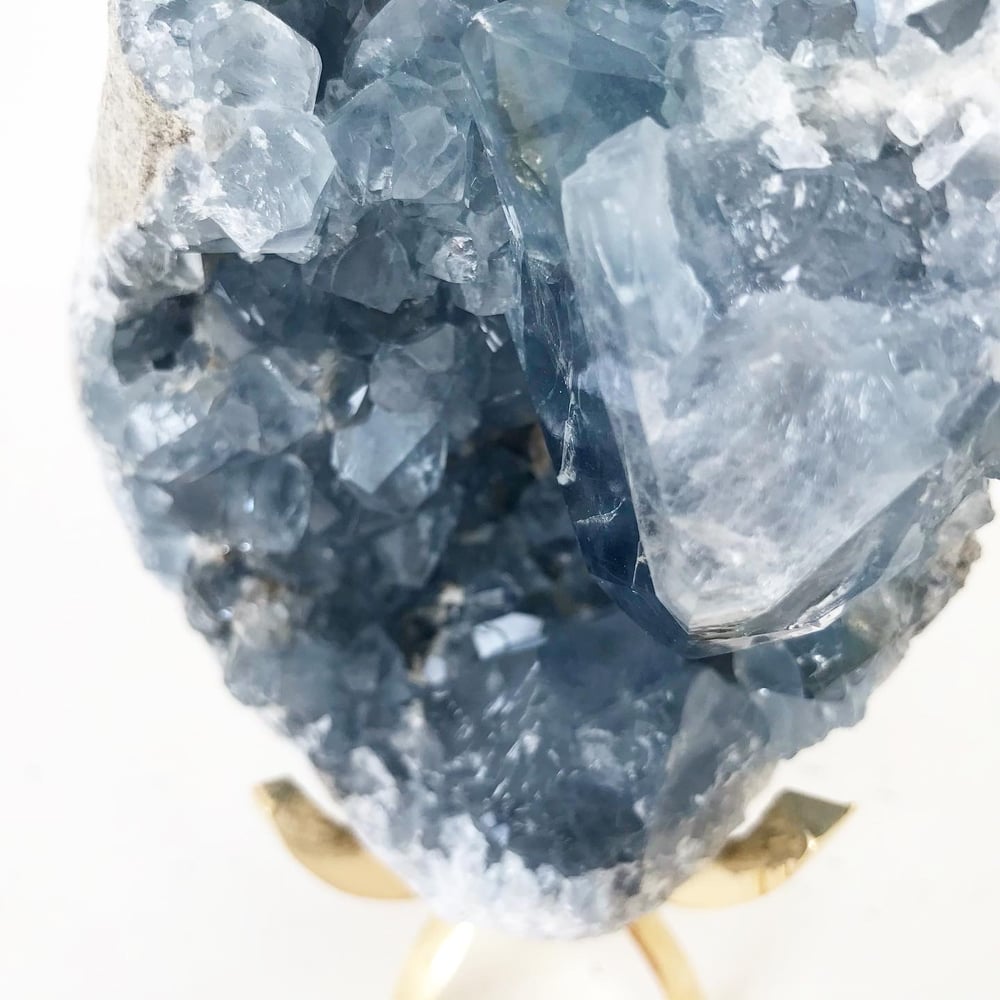 Image of Celestite no.06 + Brass Claw Stand