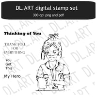 Image 1 of Hero Nurse Digital stamp