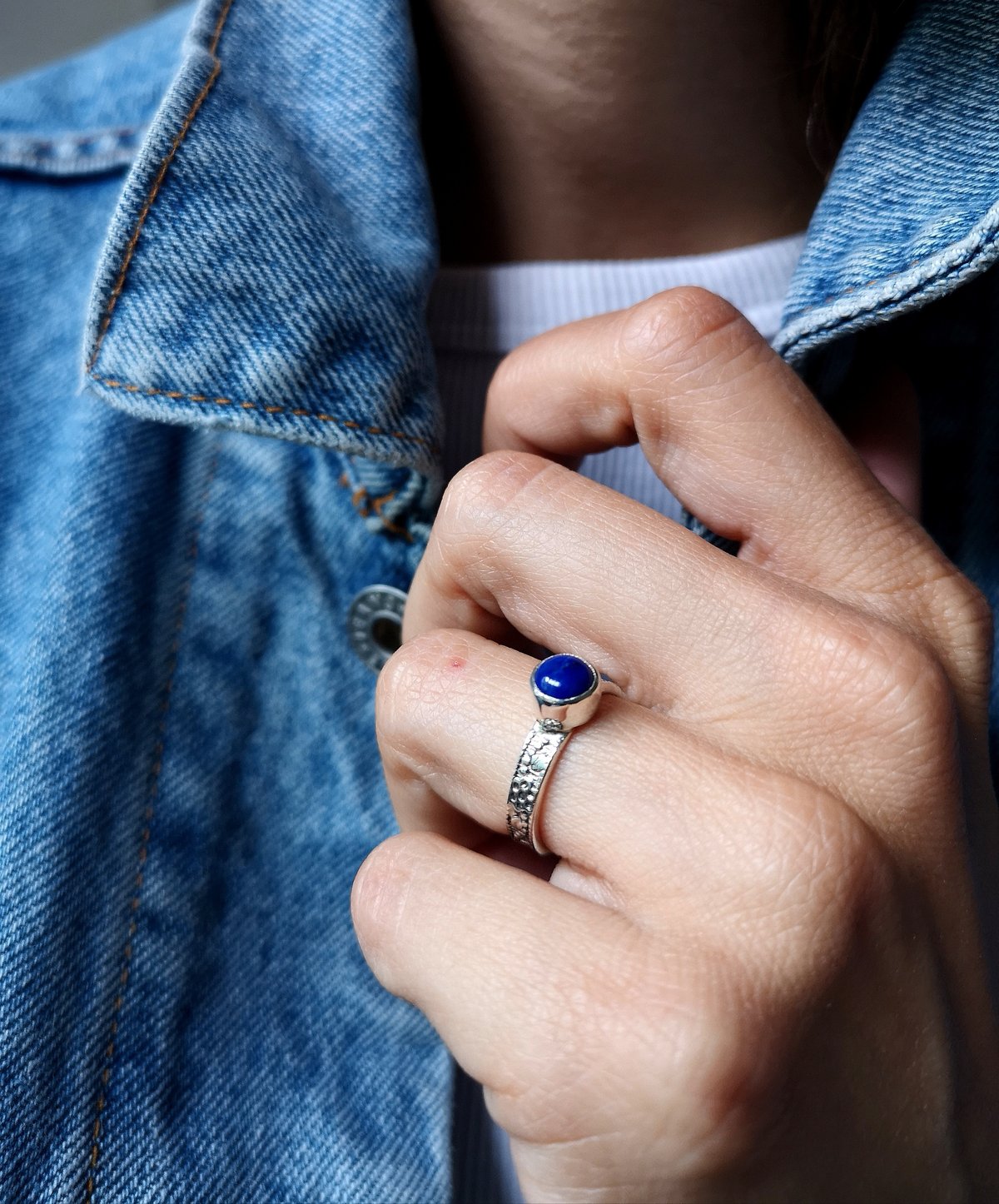 Image of Bague Lapis Lazuli - taille 51,5 - ref. 5669