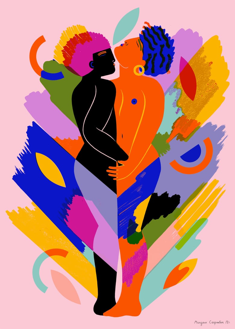 Image of Lovers on pink