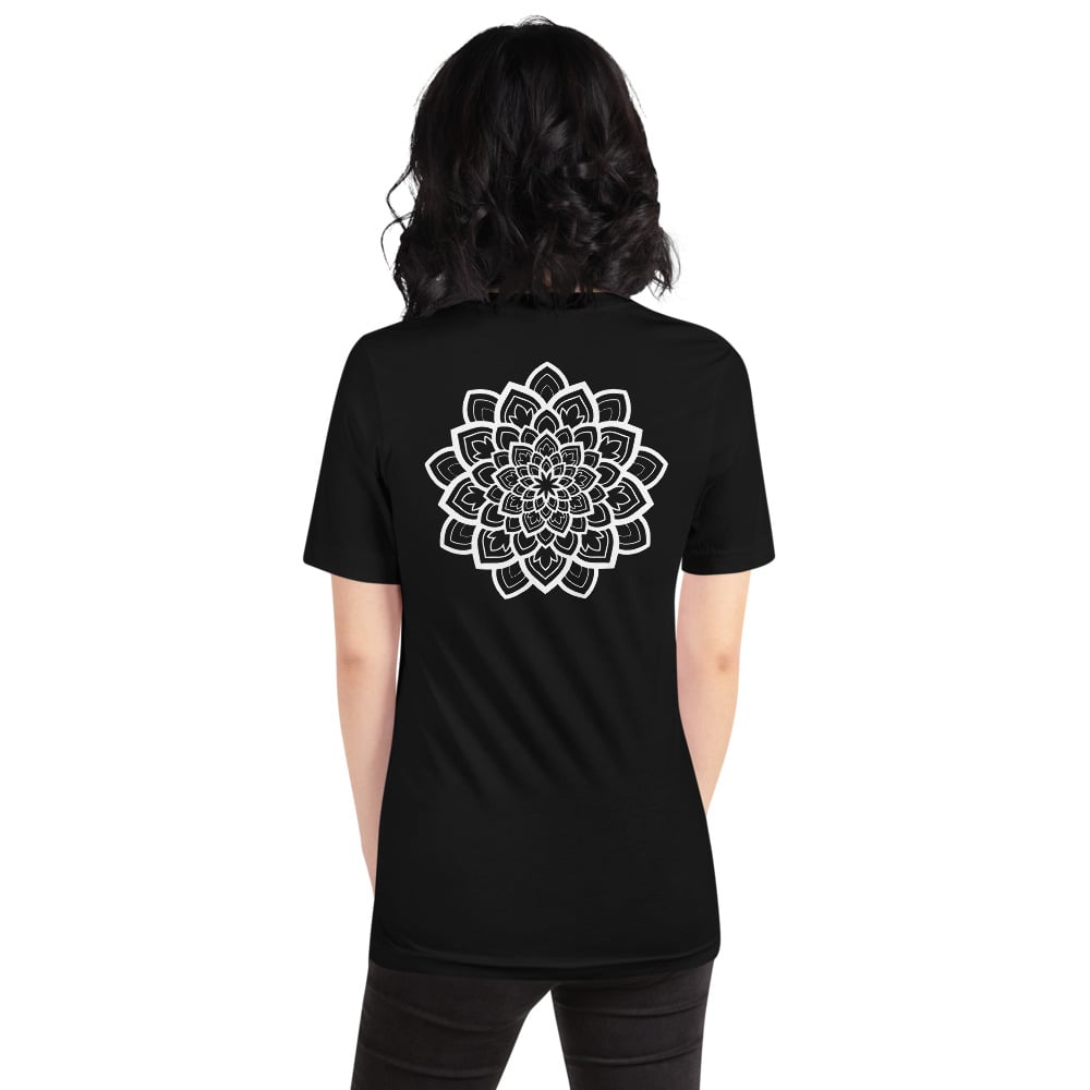 Front and back white mandala Unisex T-Shirt