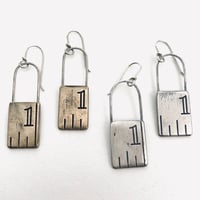Image 1 of Ruler swing earrings, small    Silver or brass