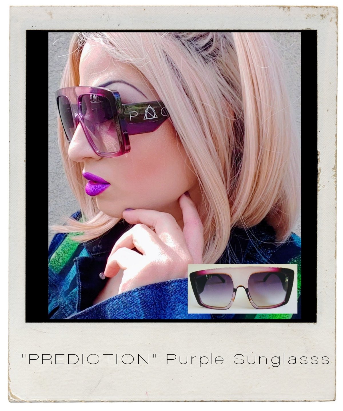 Image of  Armageddon Glam Sunglasses in "PREDICTION PURPLE"  LAST TWO!