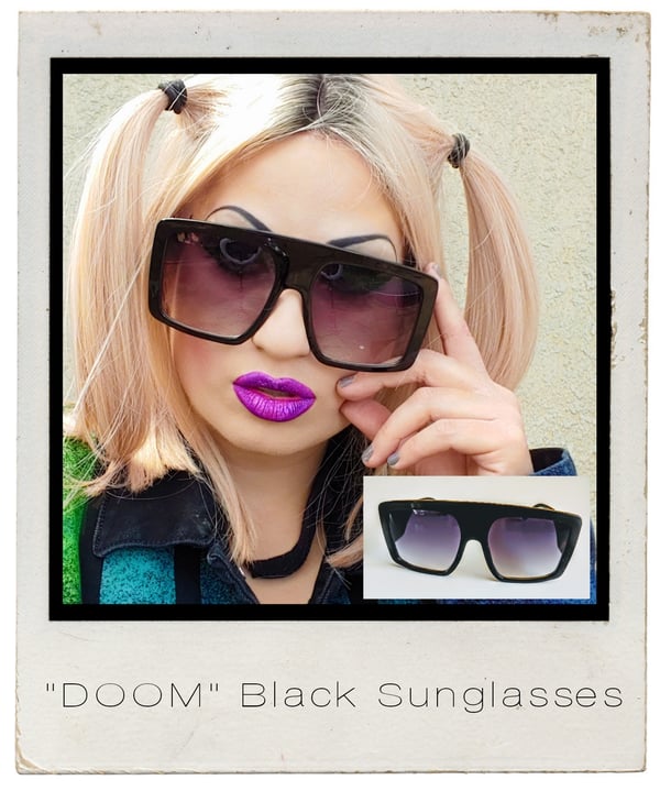 Image of Armageddon Glam Sunglasses in "DOOM BLACK"  