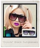 Image 1 of Armageddon Glam Sunglasses in "DOOM BLACK"  