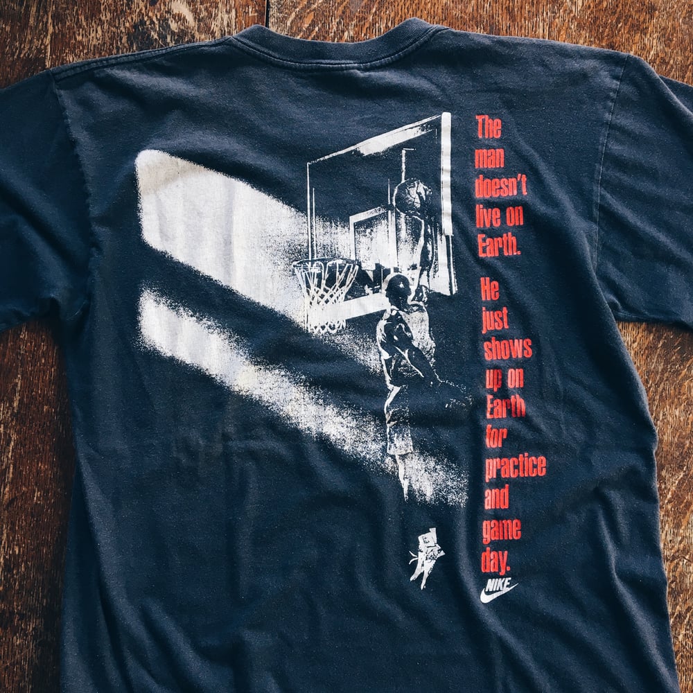 Image of Original Early 90’s Nike Air Jordan “Doesn’t Live On Earth” Tee. 