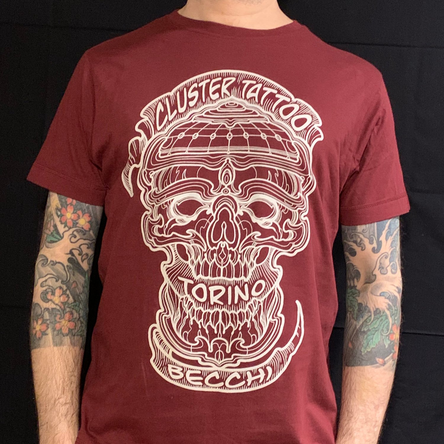 Image of New Cluster T-shirt BURGUNDY