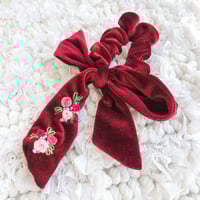 Image 2 of Rosette Extra Long Velvet Scrunchie