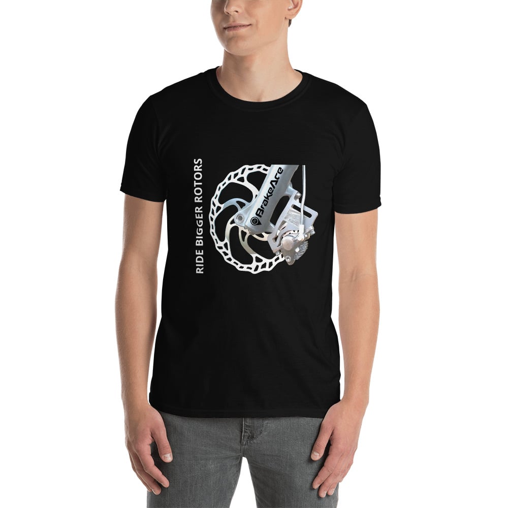 BrakeAce RIDE BIGGER ROTORS Short-Sleeve Unisex T-Shirt