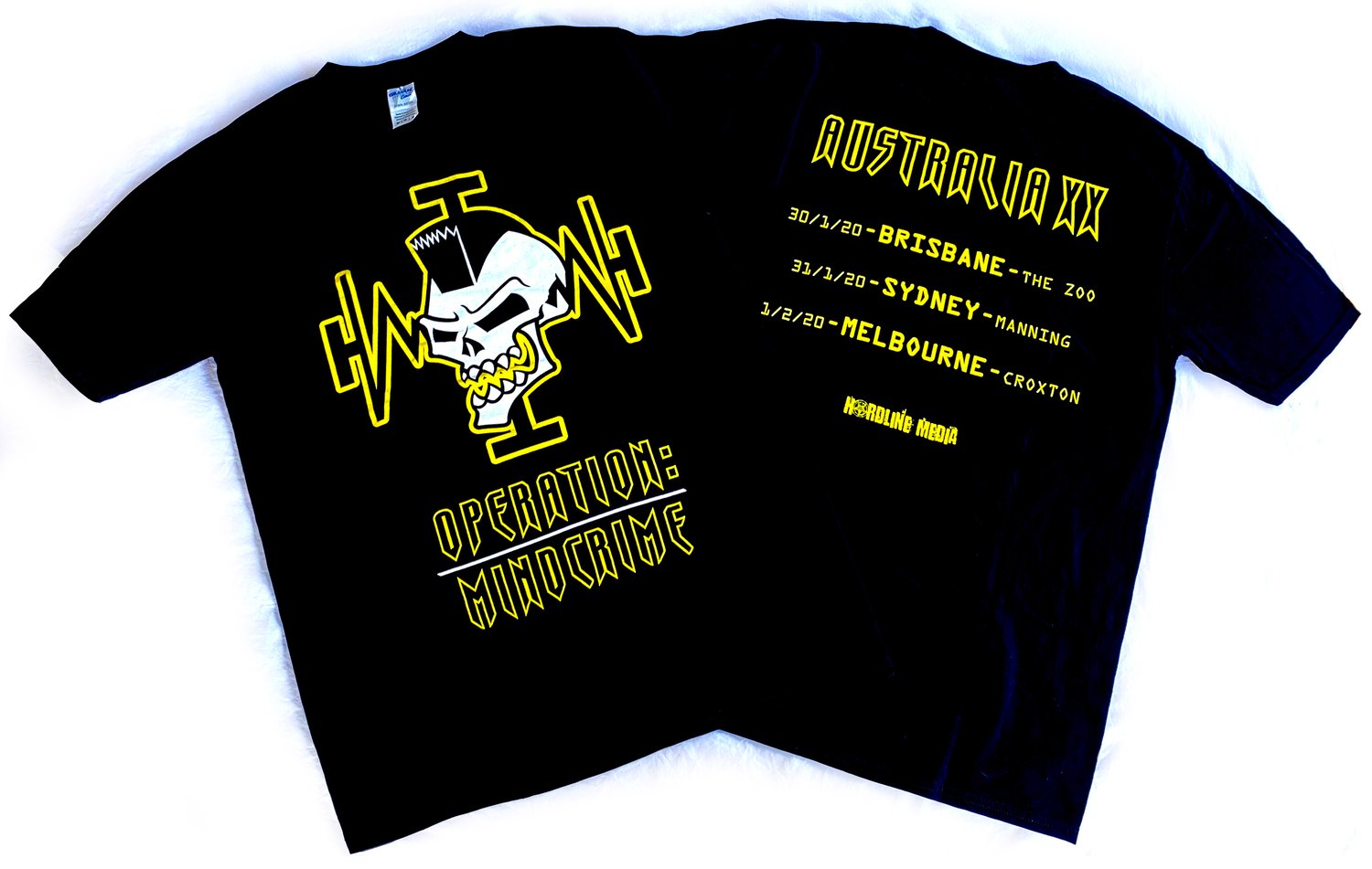 Image of GEOFF TATE - Operation Mindcrime/Yellow Skull - Aussie Tour Shirt
