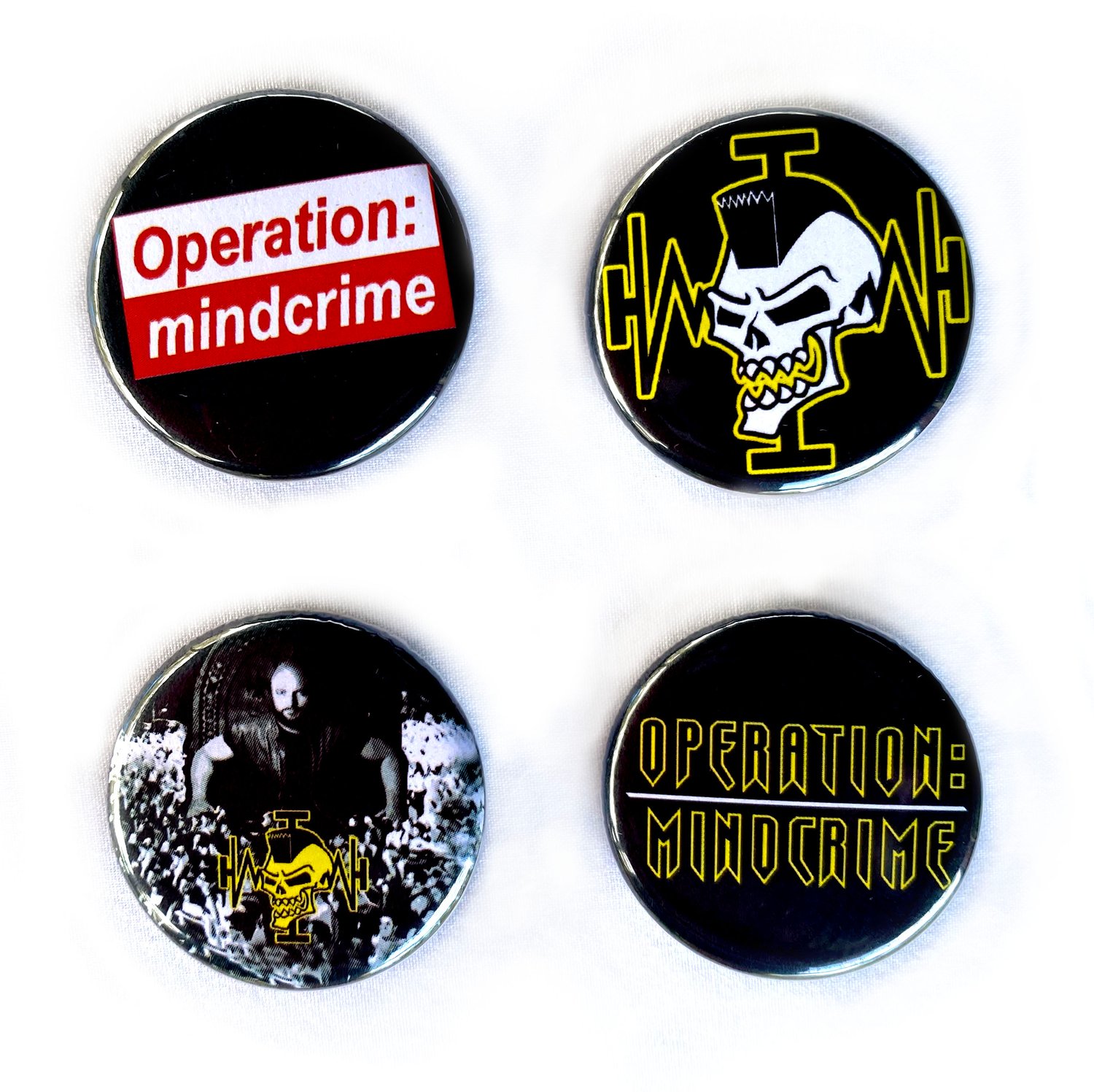 Image of GEOFF TATE - Operation Mindcrime - Set of 4 Badges/Buttons Aussie Tour
